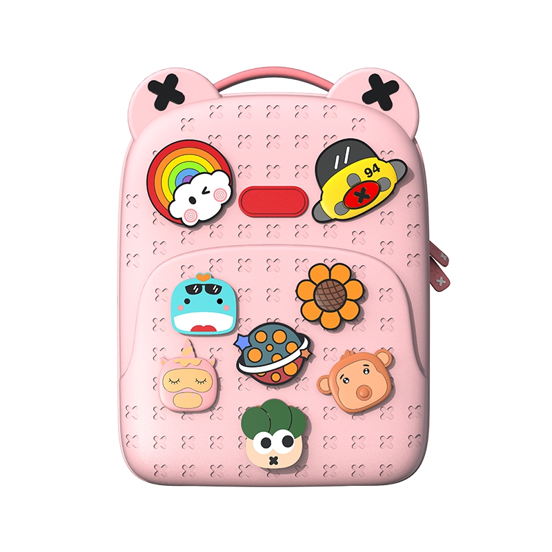 Mochila Preescolar Grande K16 Rosa Fondo Blanco