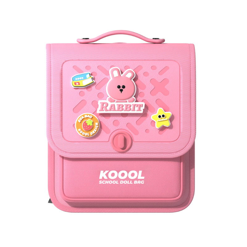 Mochila Escolar K58 Rosa Fondo Blanco